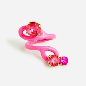 Nails by Mei X J. Crew Twisty Loop Pink Ring.